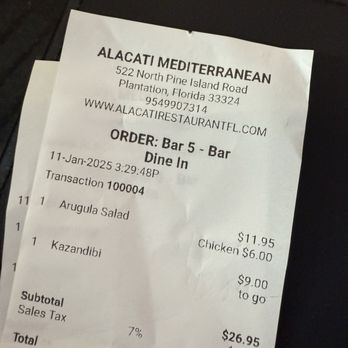 Alacati Mediterranean Restaurant - Mediterranean Near Me - Plantation, Florida