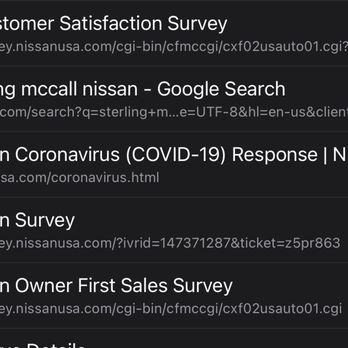 Sterling McCall Nissan - This is my history in which Patrick Nans took the survey for himself - Car Dealers Near Me - Stafford, Texas