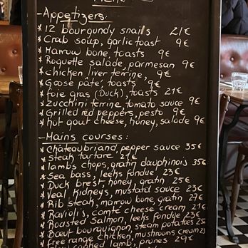 Le Bistrot d'Henri - Menu board - French Near Me - Paris, 75 Le Bistrot d'Henri - Menu board - French Near Me - Paris, 75