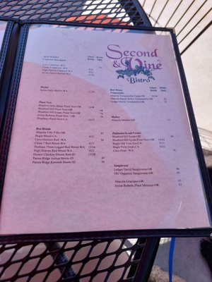 Menu photo 2 Second and Vine Bistro Ontario, OR