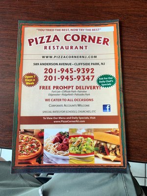 Menu photo 7 Pizza Corner Restaurant Cliffside Park, NJ Menu photo 7 Pizza Corner Restaurant Cliffside Park, NJ