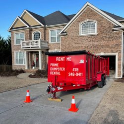 Prime Dumpster Rental - Basement and garage clean out on a beautiful Saturday.
Yes we deliver on Saturday as well.