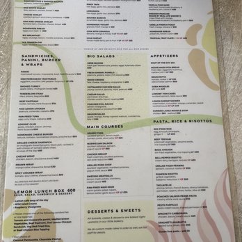 Lemon Cafe - Menu, page 1: As of April 2023 - Cafes Near Me - Boracay Island, AKL