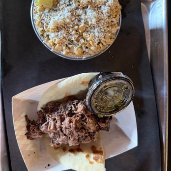 Wild BBQ - Naan brisket with Mexican corn - Barbeque Near Me - Tempe, Arizona Wild BBQ - Naan brisket with Mexican corn - Barbeque Near Me - Tempe, Arizona