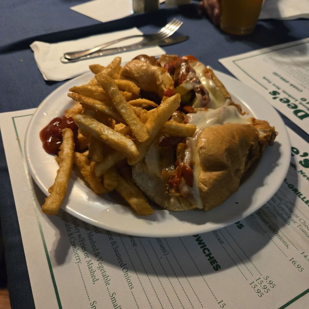 Dee Dee's Tavern - Sausage and peppers with fries - Bars Near Me - Latham, New York
