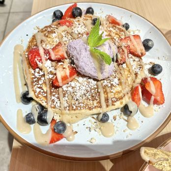 Breezy - Ube Pancake - Breakfast & Brunch Near Me - San Juan Capistrano, California Breezy - Ube Pancake - Breakfast & Brunch Near Me - San Juan Capistrano, California
