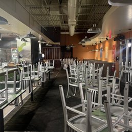 a restaurant with tables and chairs