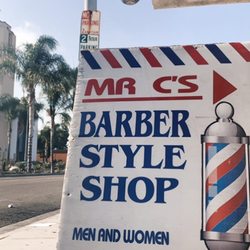 Mr C's Maywood Barber Shop - Old school sign on Atlantic