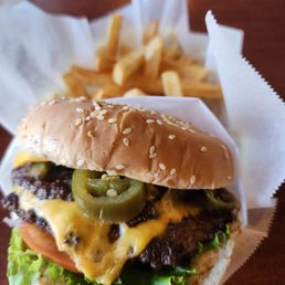 Monster burger with jalapeños Monster burger with jalapeños