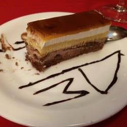 Paixao aos Molhos - One of the dessert options on the prix fixe menu: a hybrid between a tiramisu and cheesecake
