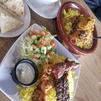 Cous Cous Cafe - Mix plate and lamb tagine - Moroccan Near Me - Oklahoma City, Oklahoma