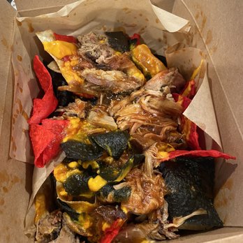 Buck's Riverside Grill - Small to go container of Pulled Pork Nachos - American Near Me - New Richmond, Ohio Buck's Riverside Grill - Small to go container of Pulled Pork Nachos - American Near Me - New Richmond, Ohio