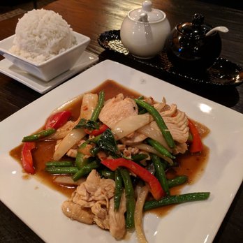Thai Station Restaurant - Basil leaves chicken, medium spicy. Yummy! - Thai Near Me - Indianapolis, Indiana