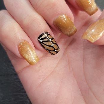 Q Nails - Butterfly art nails freehand by Tommy - Nail Salons Near Me - Saint Peters, Missouri Q Nails - Butterfly art nails freehand by Tommy - Nail Salons Near Me - Saint Peters, Missouri