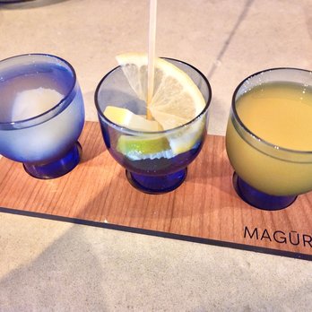 Maguro Sushi - Lychee & Mango Sake flight - Sushi Bars Near Me - Orlando, Florida