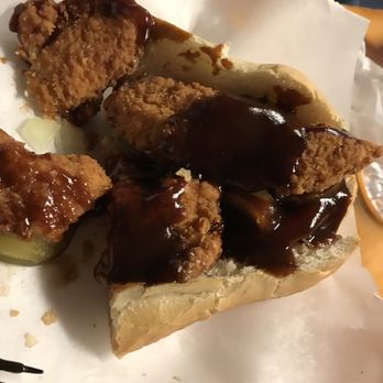 Exit 28 Pizza - BBQ Chicken grinder - so ugly! - Pizza Near Me - Campton, New Hampshire