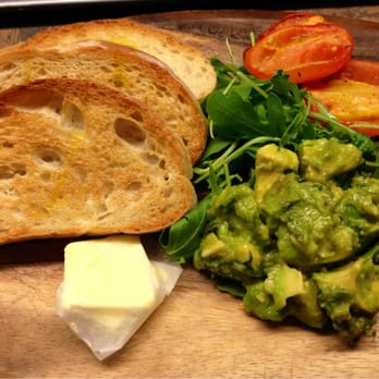 Ozone Coffee - Toasted ciabatta with rucola, dried tomatoes and herbed avocado - Coffee & Tea Near Me - London, XGL