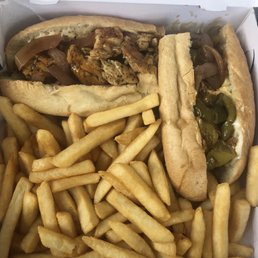 "The Fat Guy's Diet Sandwich" with fries "The Fat Guy's Diet Sandwich" with fries