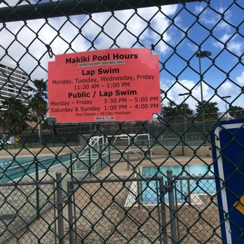 Makiki Pool - Current hours of operations as of September 2016. - Swimming Pools Near Me - Honolulu, Hawaii Makiki Pool - Current hours of operations as of September 2016. - Swimming Pools Near Me - Honolulu, Hawaii
