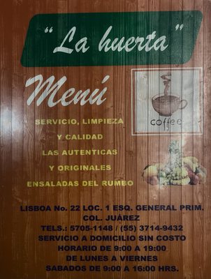 Menu photo 4 La Huerta Cuidad de México, DIF Menu photo 4 La Huerta Cuidad de México, DIF
