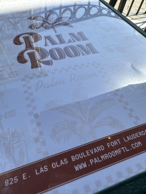 Menu photo 6 Palm Room Fort Lauderdale, FL