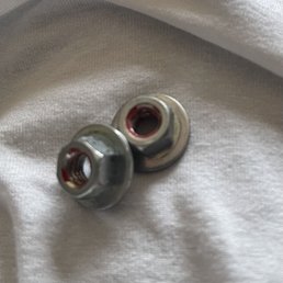 2 bolts found on passenger side floor after Cogin Honda AIR BAG recall repair. 2 bolts found on passenger side floor after Cogin Honda AIR BAG recall repair.