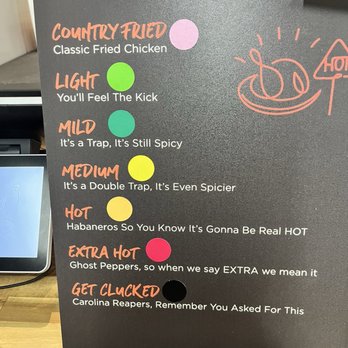 Cluck Kitchen - Heat level from mild to super super super hot - Chicken Shop Near Me - Redlands, California
