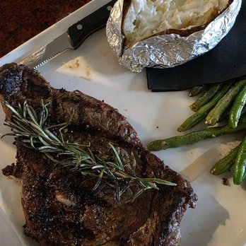 Canyon Cowboy - Ribeye, green beans and baked potato. Very tasty. - Steakhouses Near Me - Canyon Lake, California Canyon Cowboy - Ribeye, green beans and baked potato. Very tasty. - Steakhouses Near Me - Canyon Lake, California