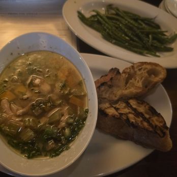 Cedar Creek Grille - Chicken soup, green beans, and bread - New American Near Me - Beachwood, Ohio
