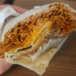 Dried chicken burrito, no moisture at all Dried chicken burrito, no moisture at all