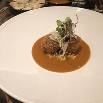 Indian Accent - Green pea kofta, cauliflower, coconut curry - Indian Near Me - New York, New York