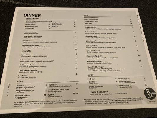 Menu photo 7 Row 34 - Cambridge Cambridge, MA Menu photo 7 Row 34 - Cambridge Cambridge, MA