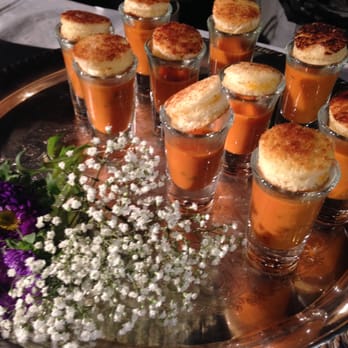 Daniel Molnar Private Chef - tomato soup shooters with grilled cheese - Caterers Near Me Daniel Molnar Private Chef - tomato soup shooters with grilled cheese - Caterers Near Me