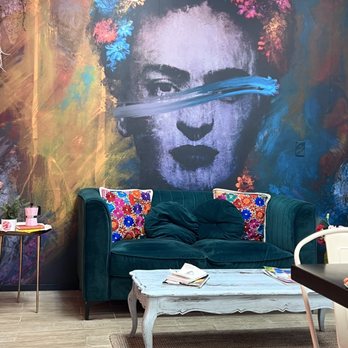 Cafe Ava - Beautiful Frieda Khalo mural - Coffee & Tea Near Me - Cranston, Rhode Island