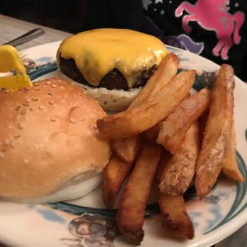 Peter Luger - No kids' menu but this cheeseburger was terrific.  Great flavor. - Steakhouses Near Me - Brooklyn, New York
