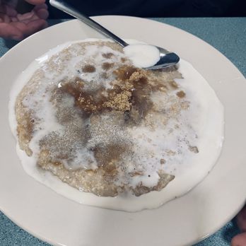 Tennessee Grill - Side of oatmeal topped with brown sugar and milk. - Diners Near Me - San Francisco, California