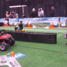 Kids having fun at the International Motorcycle Show