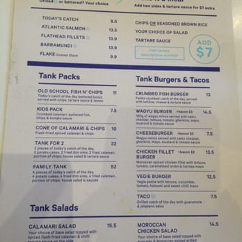 Tank Fish & Chippery - The menu - Seafood Near Me - Carlton, VIC Tank Fish & Chippery - The menu - Seafood Near Me - Carlton, VIC