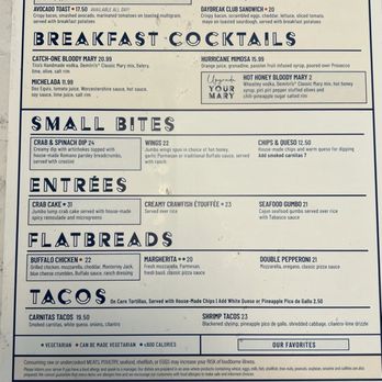 Catch One - Page one of menu - Cocktail Bars Near Me - Dallas, Texas