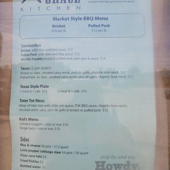 Texas Grace Kitchen - Menu - Food Trucks Near Me - Sanford, Maine