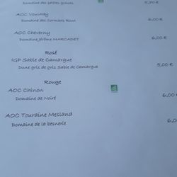 La Charbonnette - La carte des vins
