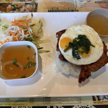 Spring 'N Fresh Rolls - Pork on rice with fried egg - Vietnamese Near Me - Toronto, Ontario