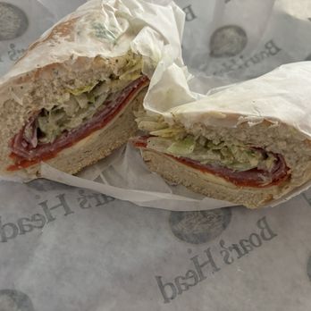 Boone’s Deli - Italian sub cut in half and wrapped - Sandwiches Near Me - Jeffersontown, Kentucky