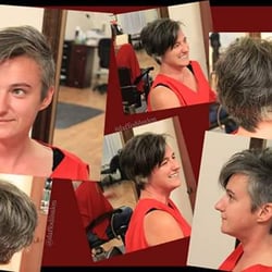 Daffodil Salon and Day Spa - We  this #pixie cut by the stylist at Daffodil.  #grayhairdontcare
