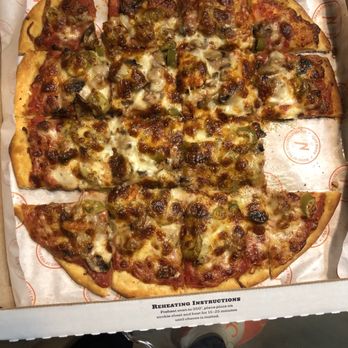 Nancy's Pizza Douglasville - 12" Medium Classic Thin Crust Pizza sausage, mushrooms and hot giardinera - Pizza Near Me - Douglasville, Georgia