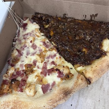 Cuts & Slices - Beef bacon & chicken Alfredo truffle & sweet chili oxtail - Pizza Near Me - Brooklyn, New York