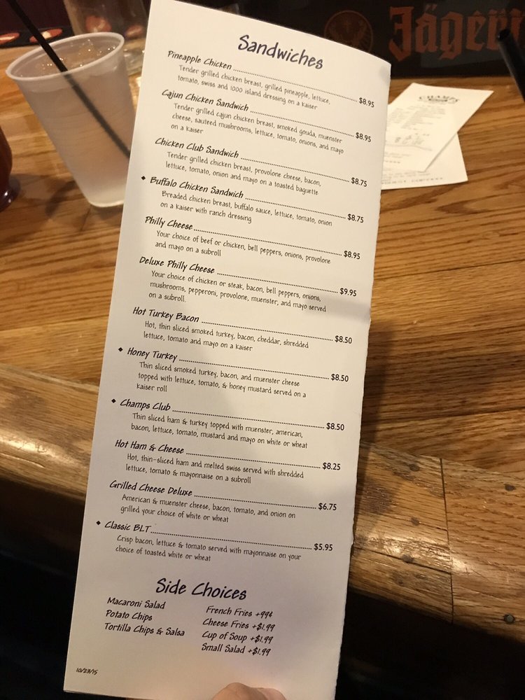 Social spots from Champs Sports Bar & Cafe