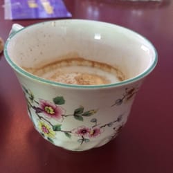 Betty May's Coffee and Things - A panda cotta with fresh nutmeg on top. Betty May can pull a mean shot on her manual espresso machine!
