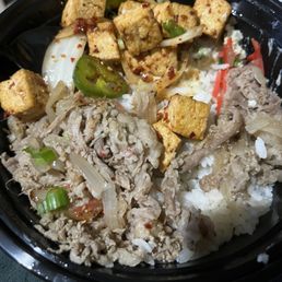 The don with blazing tofu looks like nothing they advertised The don with blazing tofu looks like nothing they advertised