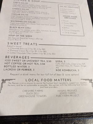 Menu photo 2 Reeves Theater Elkin, NC
